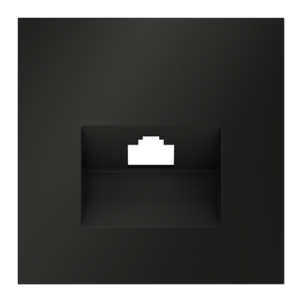 Накладка для розетки компьютерной RJ45 кат.6 Voltum S70 (черный матовый) VLS001308