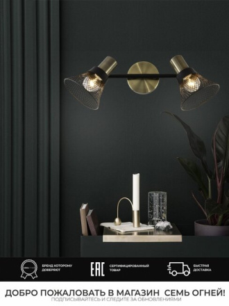 Спот Seven Fires Gelena SF4708/2W-AB-BK
