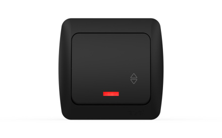 Выключатель одноклавишный проходной с подсветкой ELBI Alsu 504-014800-210