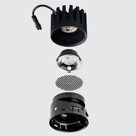 Модуль профессиональный светодиодный диммируемый 7W/12W 4000K в сборе с суппортом с углом наклона до 30° Lightstar Stella Pro 075094