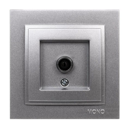 Розетка TV проходная Mono Electric Despina серебро 102-212105-137