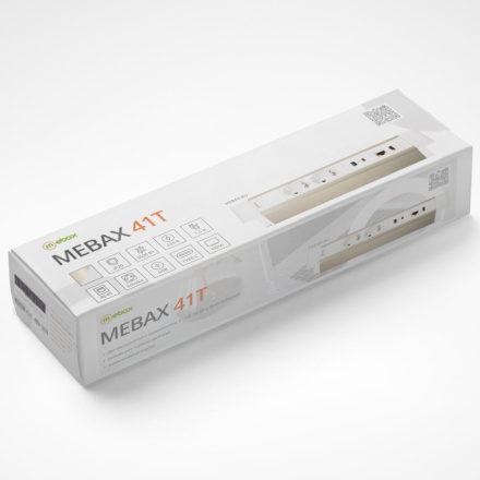 Блок розеток 41T (2 секции, USB + type C + RJ45 + HDMI) Mebax 00-00002594