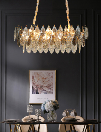 Подвесная люстра Delight Collection D8011P/L-800 gold/smoky