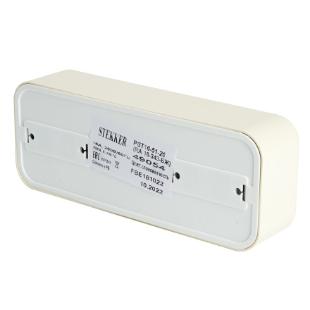 Розетка 3-местная с/з Stekker Брест 49054