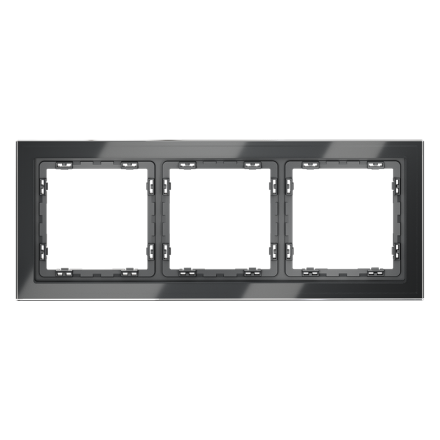 Рамка на 3 поста Voltum S70 VLS110307 (графит, стекло)