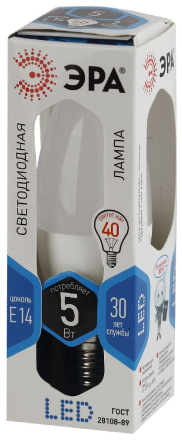 Лампа светодиодная Эра E14 5W 4000K LED B35-5W-840-E14 Б0018872