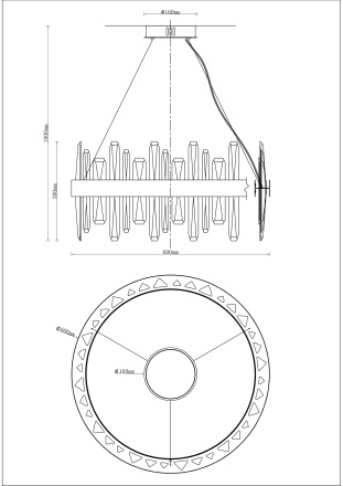 Подвесная люстра Moderli Emanuel V9080-PL