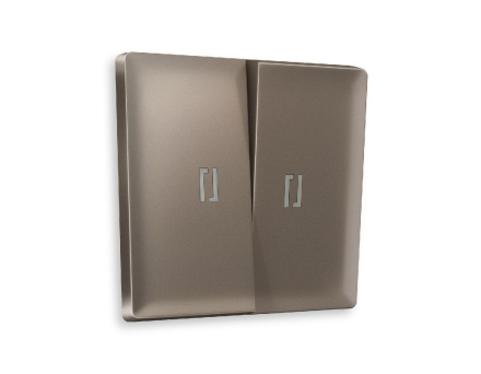 Лицевая панель для выключателя двухклавишного с подсветкой Ambrella Volt Alfa AP6340