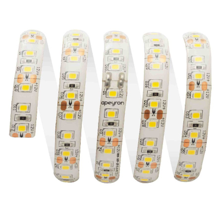 Светодиодная лента Apeyron 12В 2835 14,4Вт/м 3000K 5м IP67 00-98