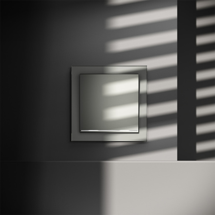 Выключатель одноклавишный с подсветкой Voltum S70 VLS010205 (сталь)