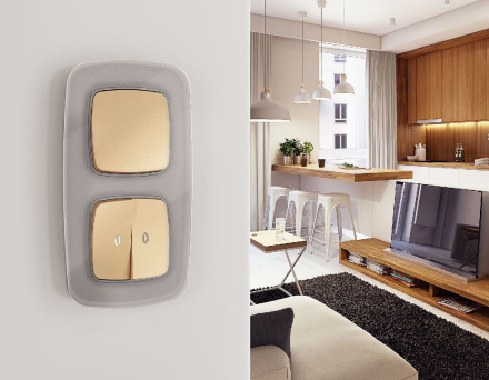 Рамка четырехместная Ambrella Volt Radian OF320504