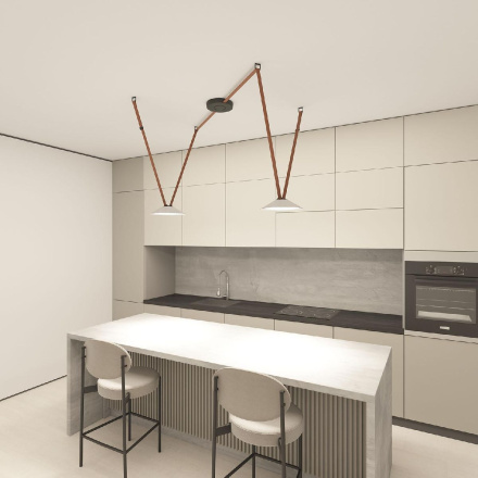 Трековый однофазный светильник Denkirs Belty Flow DK5565-WH+BK