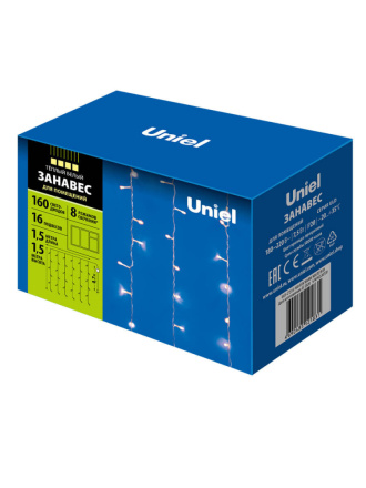 Светодиодная гирлянда Uniel занавес (UL-00005269) теплый белый ULD-C1515-160/DTA Warm White IP20