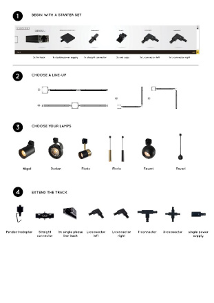 Шинопровод однофазный Lucide Track 09950/09/30
