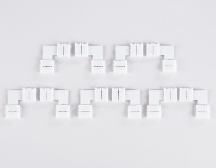 Соединитель угловой L для светодиодной ленты 5050 12/24V (6 конт.) GS6801 (10шт) Ambrella Light Illumination GS6801