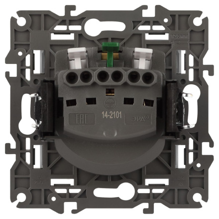 Розетка 2P+E Schuko Эра Elegance 14-2101-01М Б0065800