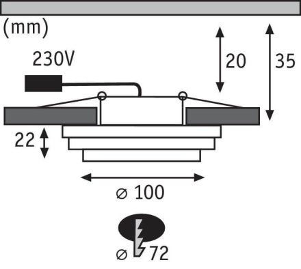 Встраиваемый светодиодный светильник Paulmann Premium Name 92931