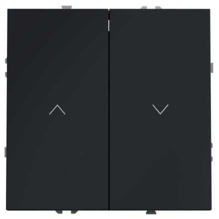 Выключатель встраиваемый Voltum S70 для жалюзи 10А, (графит) VLS020707