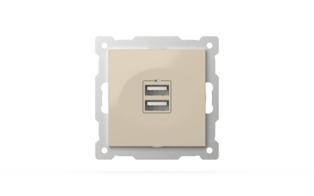 Розетка USB 5V 2,1A 2-я ELBI Zena Vega 609-010300-143