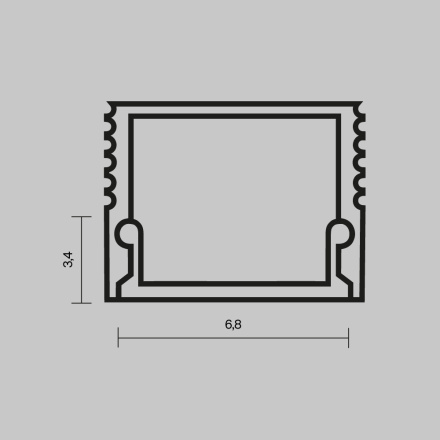 Рассеиватель для профиля 0809 Maytoni Led Strip ALM-0809-B-DF-2M 642018
