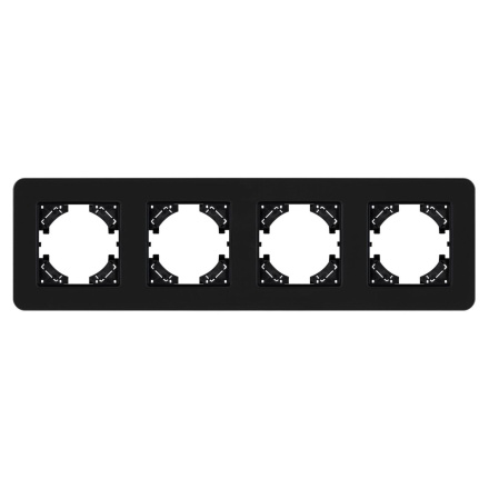 Рамка на 4 поста стеклянная Arlight FRM-OMALI-SFGS-4-BK 049717