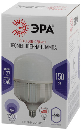 Лампа светодиодная Эра E40 150W 6500K LED POWER T160-150W-6500-E27/E40 Б0049106
