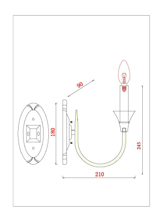 Бра Arte Lamp Collinetta A4094AP-1WH