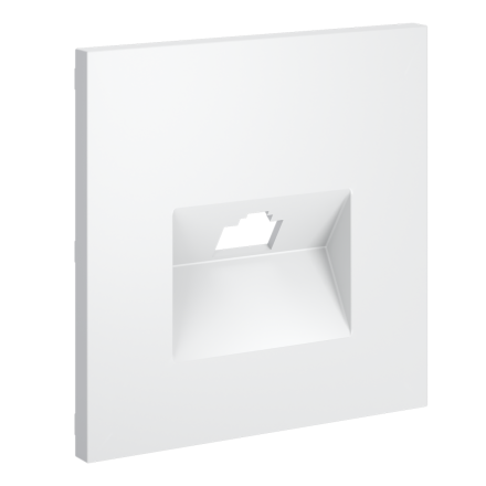 Накладка для розетки компьютерной RJ45 кат.6 Voltum S70 (белый матовый) VLS001302