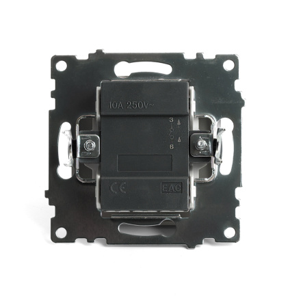 Выключатель 1-клавишный c индикатором Stekker Катрин GLS10-7101-08 49215