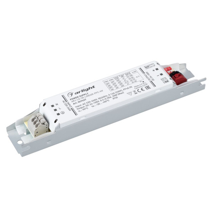 Блок питания Arlight ARJ-LG-20-LINEAR-PFC-HV (20W, 24-105V, 0.2-0.35A) (IP20 Металл) 047427