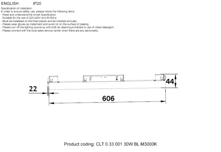 Трековый магнитный светильник Crystal Lux Space CLT 0.33 001 30W BL M3000K