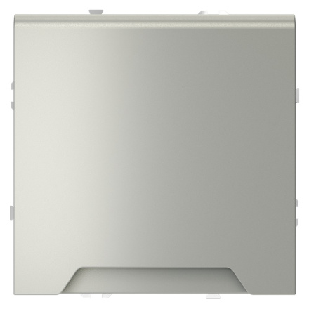 Розетка с защитными шторками и крышкой Voltum S70 VLS040305 (сталь)