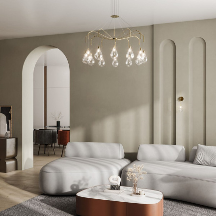 Подвесная люстра Eurosvet Birne 201002/12 латунь Smart a071499