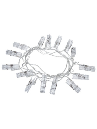 Светодиодная гирлянда TDM Electric Прищепки 250V белая 8 режимов SQ0361-0093