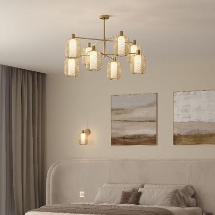 Люстра на штанге Eurosvet Voile 30192/8 золото a069159