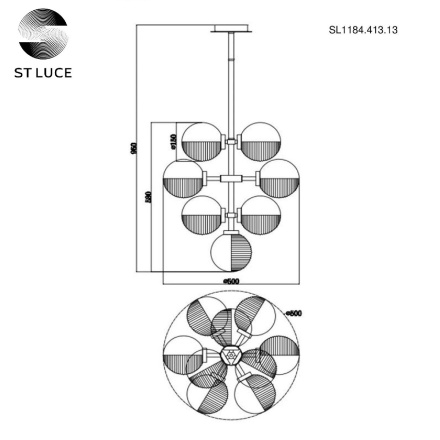 Люстра на штанге ST Luce Todo SL1184.413.13