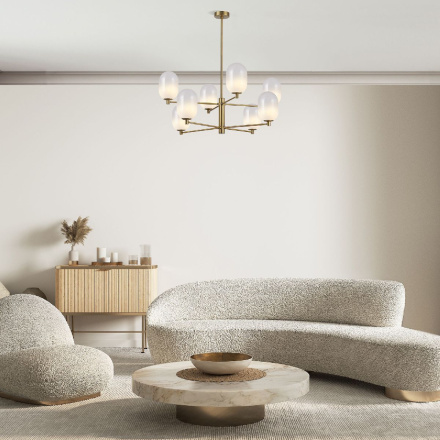 Люстра на штанге Eurosvet Loona 60161/8 латунь a065609