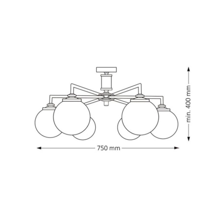 Потолочная люстра Kutek Mood Artu Glass ART-PL-6 (N) G