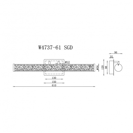 Настенный светильник iLedex Look W4737-61 SGD