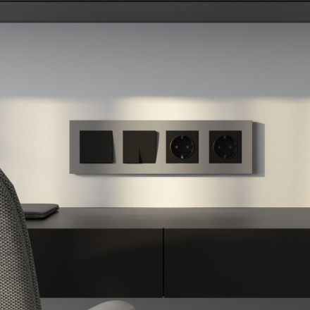 Рамка на 4 поста Werkel Slab (дымчатый софт) W0042917 4690389218453 a071628