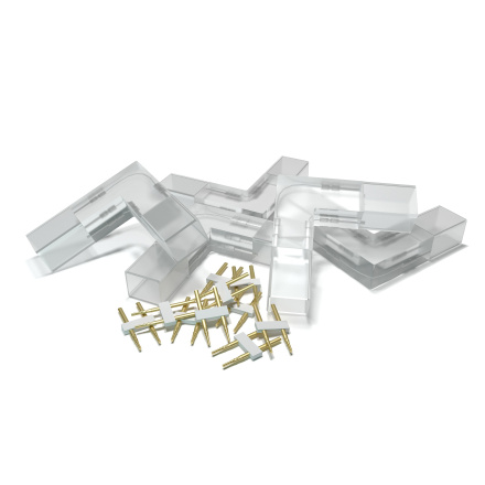 Комплект Г-образных коннекторов Apeyron для светодиодной ленты 220В smd2835 60д/м 5шт AC-04