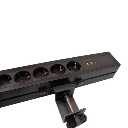 Блок розеток LE4 (5 секции 2 USB + 1 type-C беспроводная зарядка) Mebax 00-00002875