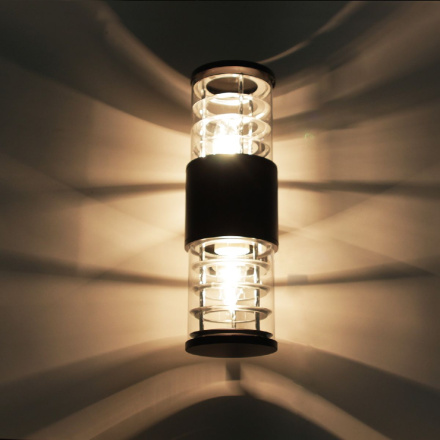 Уличный настенный светильник Reluce 86229-9.2-002CT 2*E27 BK