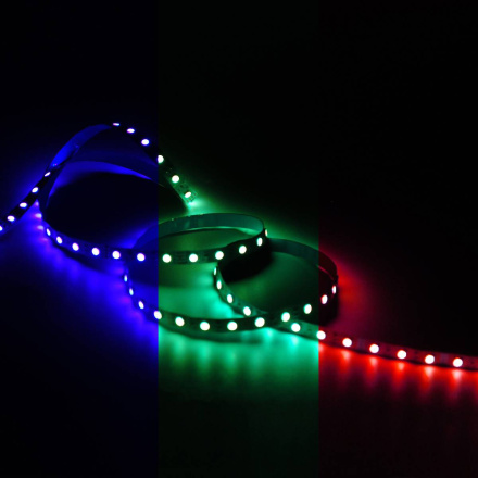 Светодиодная лента Gauss Basic 12В 5050 10Вт/м RGB 5м IP20 BT042