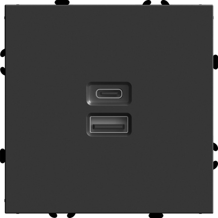 Розетка 2-местная USB + Type C Stekker RST10-5115-05 Эмили 49853