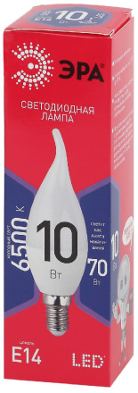 Лампа светодиодная Эра E14 10W 6500K LED BXS-10W-865-E14 R Б0045343