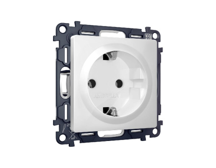 Комплект механизма розетки с/з на винтовых зажимах Ambrella Volt Alfa MA126010