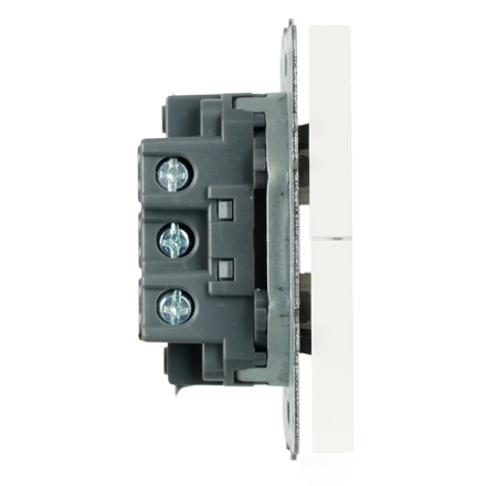 Выключатель 2-клавишный самовозвратный (механизм) Stekker Эмили 250В 10А RSW10-5113-01 белый фарфор soft touch 50325