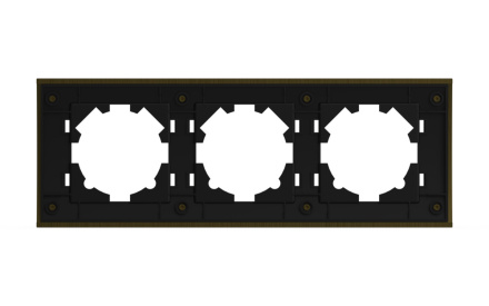 Рамка трехместная ELBI Zena Platin 500-075800-227