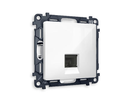 Комплект механизма телефонной розетки RJ-11(4P4C) со шторкой Ambrella Volt Alfa MA112030